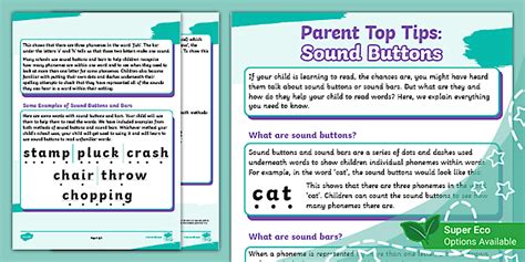 Parent Top Tips: Sound Buttons Guide