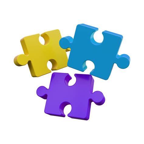 Free pièces de puzzle rendu 3d 12026495 PNG with Transparent Background