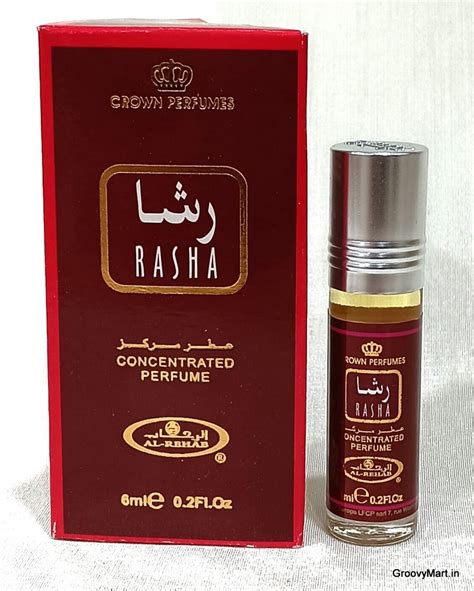 Al Rehab RASHA Crown Perfumes Roll-On Attar Free from ALCOHOL