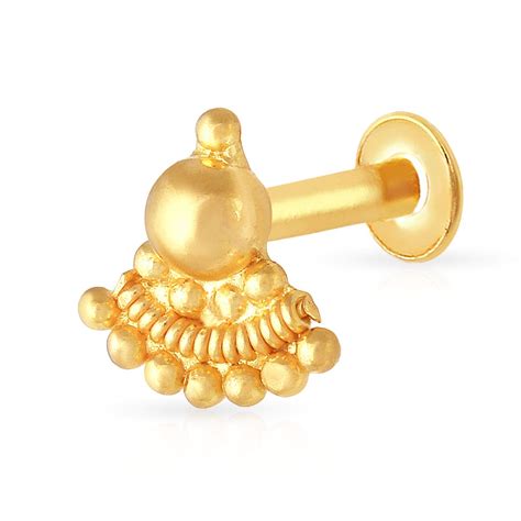 Buy Malabar Gold & Diamonds 22k (916) Yellow Gold Nose Pin at Amazon.in