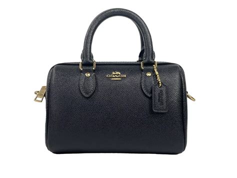 Coach Mini Rowan Leather Crossbody Bag Purse Black - Walmart.com