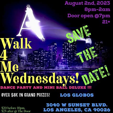 Walk 4 Me Wednesdays, 3040 Sunset Blvd, Los Angeles, 2 August to 3 ...