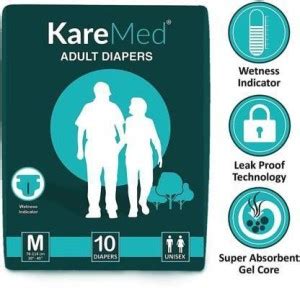 Kare Med Adult Cotton Diapers Waist Size 30"-45" Adult Diapers - Medium ...