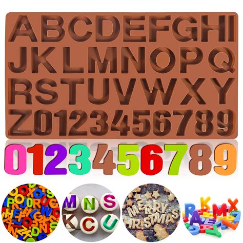 Buy Large Letter Silicone Molds for Chocolate, Mity rain Backward ...