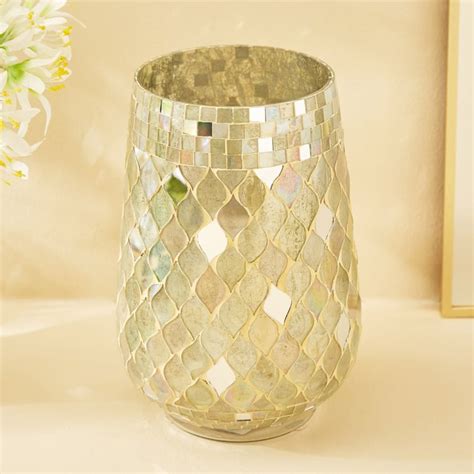 Buy Mabel Lustra Glass Mosaic Vase - Small from Home Centre at just INR ...
