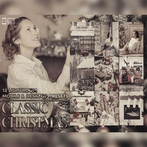 12 Classic Christmas Lightroom Presets, Vintage Mobile Preset, December ...