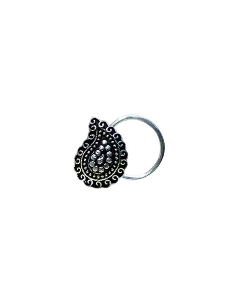 Buy Rajasthani Traditionally Designed Silver Alloy Nose Pin – Abhooshan