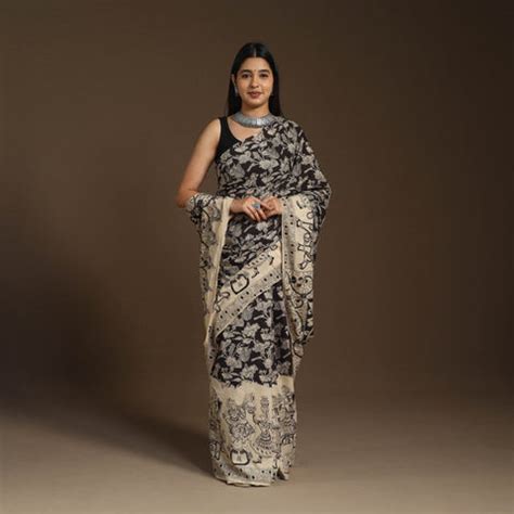 Kalamkari Sarees - Buy Original Pedana Block Print Kalamkari Saree ...