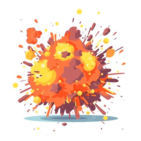Explosions Clipart Explosions Cartoon Auf Weißem Hintergrund Vektor ...