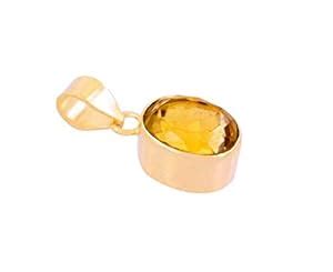 Raviour Lifestyle Yellow Sapphire Pukhraj Gemstone pandant Energized ...