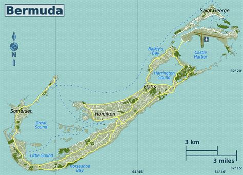 Detailed road map of Bermuda. Bermuda detailed road map | Vidiani.com ...