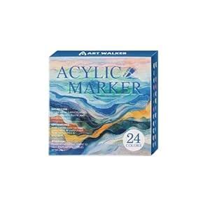ART WALKER Acrylic Paint Marker Pen, Metallic Colors Medium Point Tip ...
