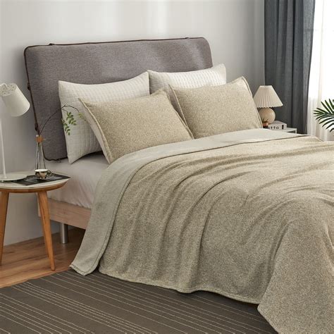 JML King Size Bed Blanket Set(90"x108") with 2 Shams - 3 Piece Knit ...