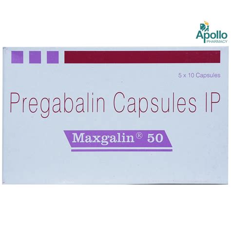 Maxgalin 50 Capsule 10's Price, Uses, Side Effects, Composition ...