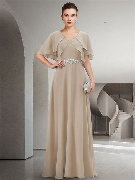 Sheath / Column Mother of the Bride Dress Elegant Jewel Neck Floor ...