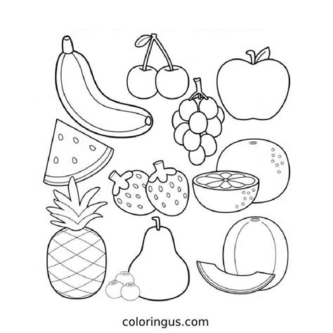 Fruits Coloring Pages Printable 的图像结果