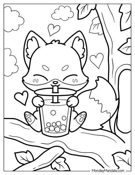 20 Boba Tea Coloring Pages (Free PDF Printables) | Coloring pages ...