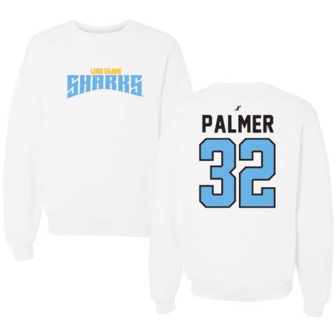 #32 Riley Palmer | Long Island University Baseball White Classic Crewneck