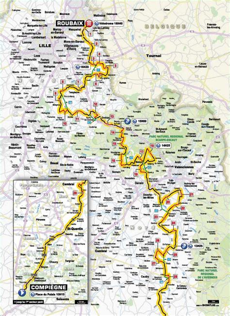 Image result for Paris-Roubaix Map