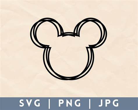 Mickey Head Silhouette Png
