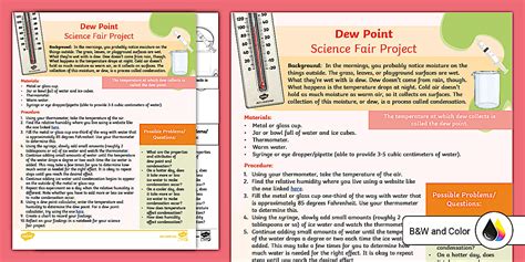 Dew Point science project | 3rd Grade Resource | Twinkl USA