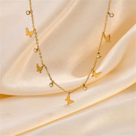 Light Weight Butterfly 18K Gold Plated Pendant – Craftybella