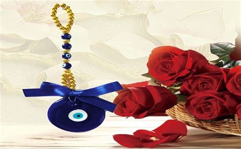 Buy Stotram Evil Eye Home Decor Turkish Hamsa Glass Greek Wall Hanging ...