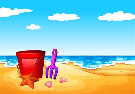 A seashore at the beach 302869 Vector Art at Vecteezy