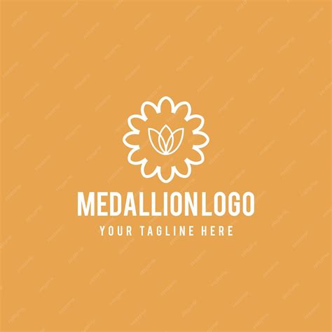 A clean and minimalistic medallion logo | Premium Vector