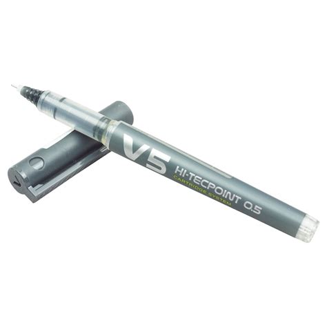 Pilot V5 Model : 17700 Black Color Body With Black Writting 0.5 mm