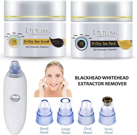 LILIUM OXY Tan Scrub & Face Pack 275gm With Blackheads Remover Tool ...
