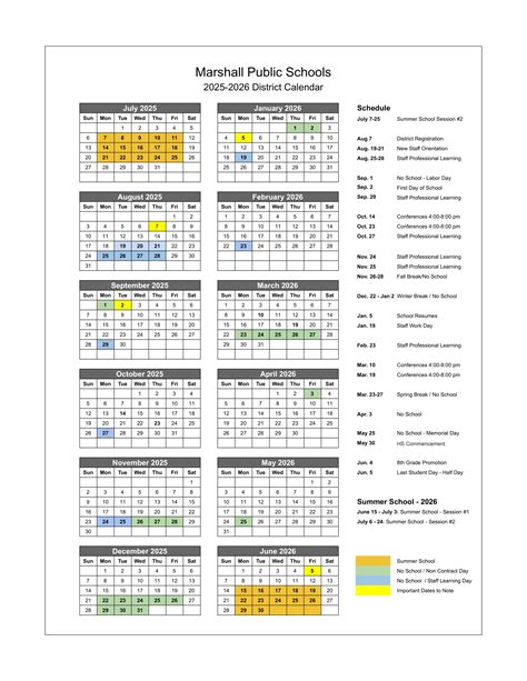 Marshall Public School WI Calendar 25-26 Revised [PDF] - EduCounty