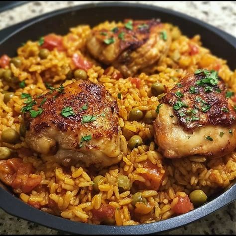 One Pan Spanish Chicken and Rice