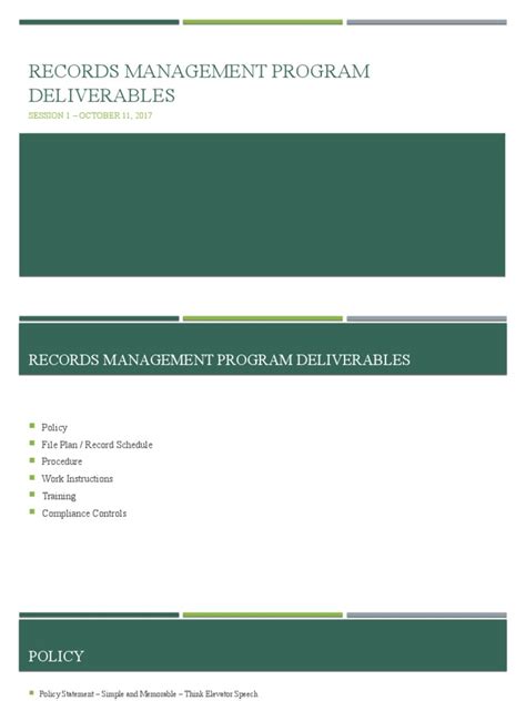 Image result for Records Management Program Components