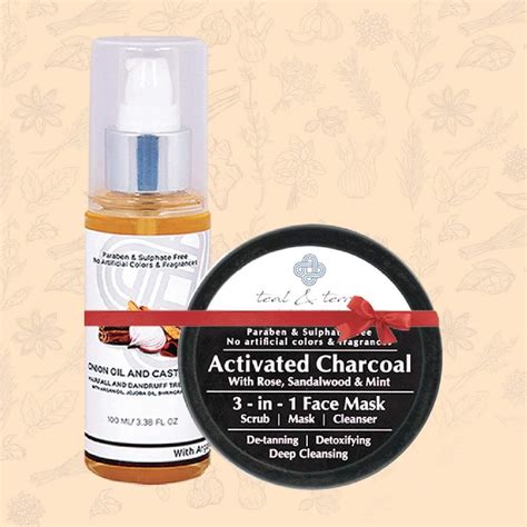 Skin and Hair Care Pack - Hairfall & Dandruff Oil and Activated Charco