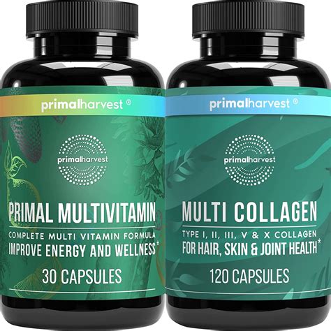 Amazon.com: Primal Harvest Multivitamin & Collagen Supplements for ...