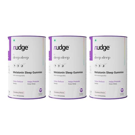 Nudge Sleep Gummies For Deep Sleep with Melatonin & Ashwagandha | 90 ...