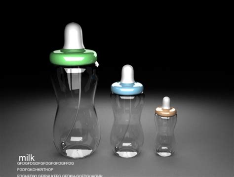 婴儿奶瓶3d模型-奶瓶3D模型下载-精品下载