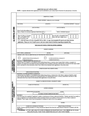 Absentee Ballot Application Form 的图像结果