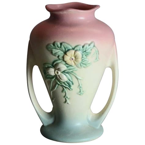 Vintage Hull Art Pottery Double Handled Floral Vase, Circa 1940 For ...