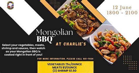 Mongolian BBQ, Charlie's Altus AFB, 12 June 2025 | AllEvents