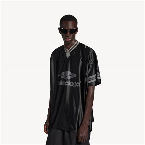 Men's 3b Football V-neck T-shirt Oversized in Black/anthracite ...
