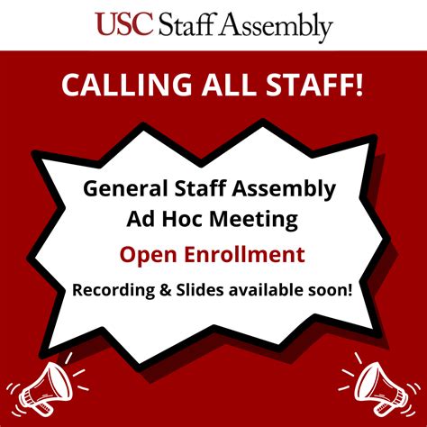 Missed Friday’s Ad Hoc Meeting? – USC Staff Assembly