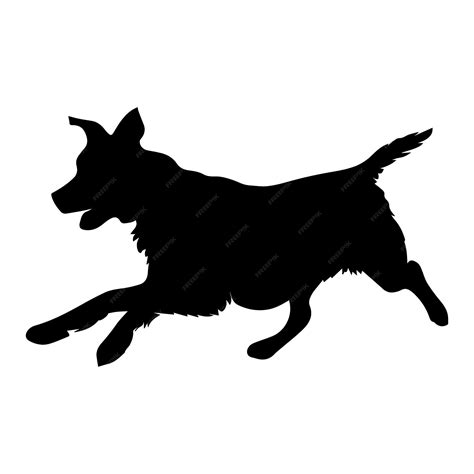 Premium Vector | A running dog vector silhouette