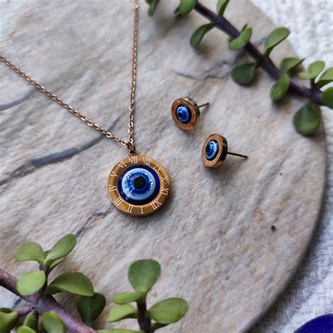 Elsa ~ Evil Eye Necklace Set – Anokhi India