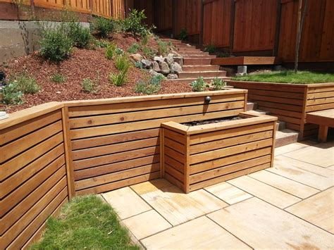 Wooden Retaining Wall With Slope
