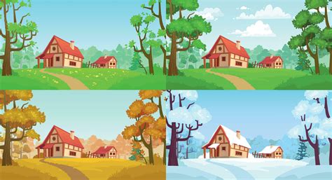 Image result for Spring/Summer Fall/Winter Cartoon