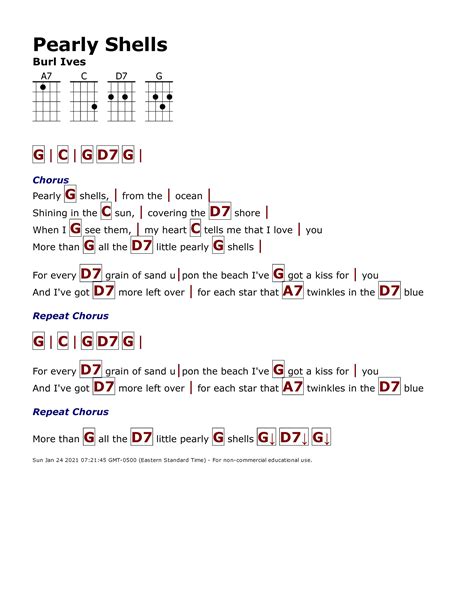 Image result for Pearly Shells Riff