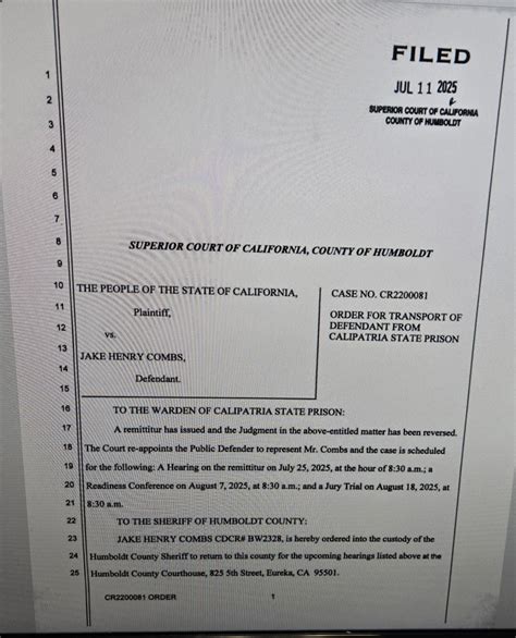 John Chiv: Jake Combs is back in Humboldt County jail after Apellate ...