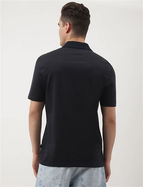 Pure Cotton Printed Polo Collar T-Shirt